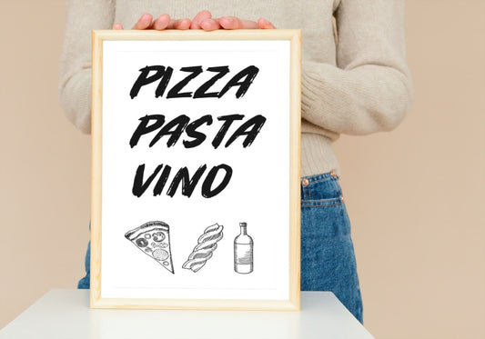 Pizza,Pasta & Vino - Poster