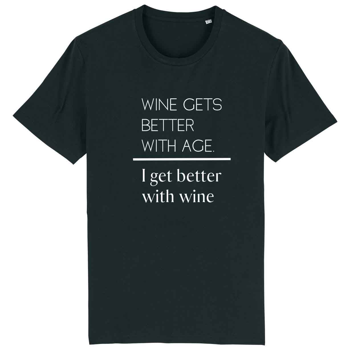 Wein wird besser mit dem Alter - Unisex Organic Shirt